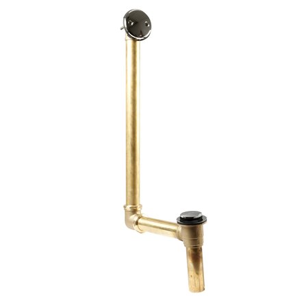 WESTBRASS Direct Connect Overflow W/ Tip-Toe Trim and 2-Hole Overflow Cover in Polished Nickel 7931817-DC-05